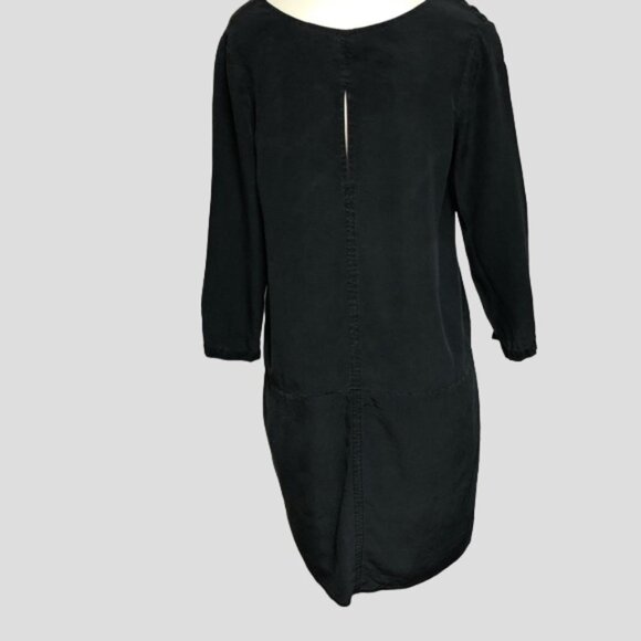 Wilfred Black Silk Reversible Drop Waist Dress - Picture 2 of 13